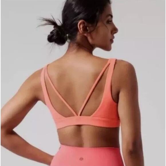 Athleta WORKOUT SET Salutation Stash Pocket II Capri & Exhale Bra 3X Coral NWT‎ - Picture 11 of 11